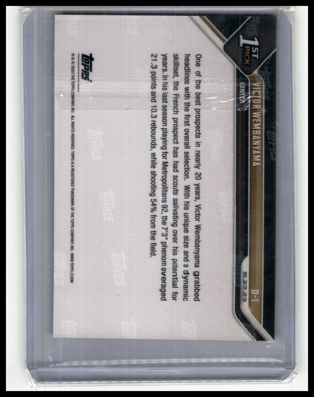 2023 Topps Now #D1 Victor Wembanyama