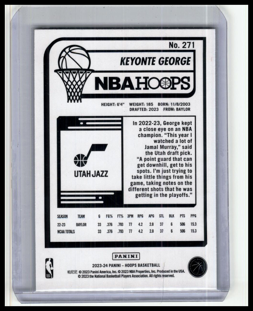 KEYONTE GEORGE-2023-24 -HOOPS- RC