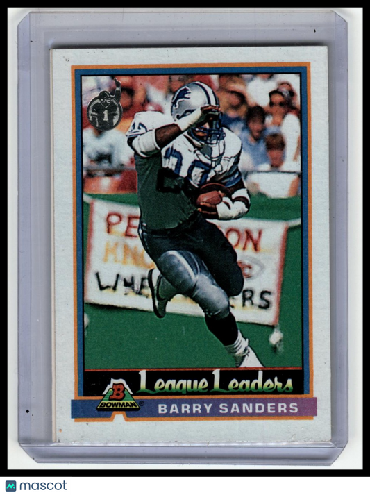 1991 Bowman #273b Barry Sanders B* in copyright on back