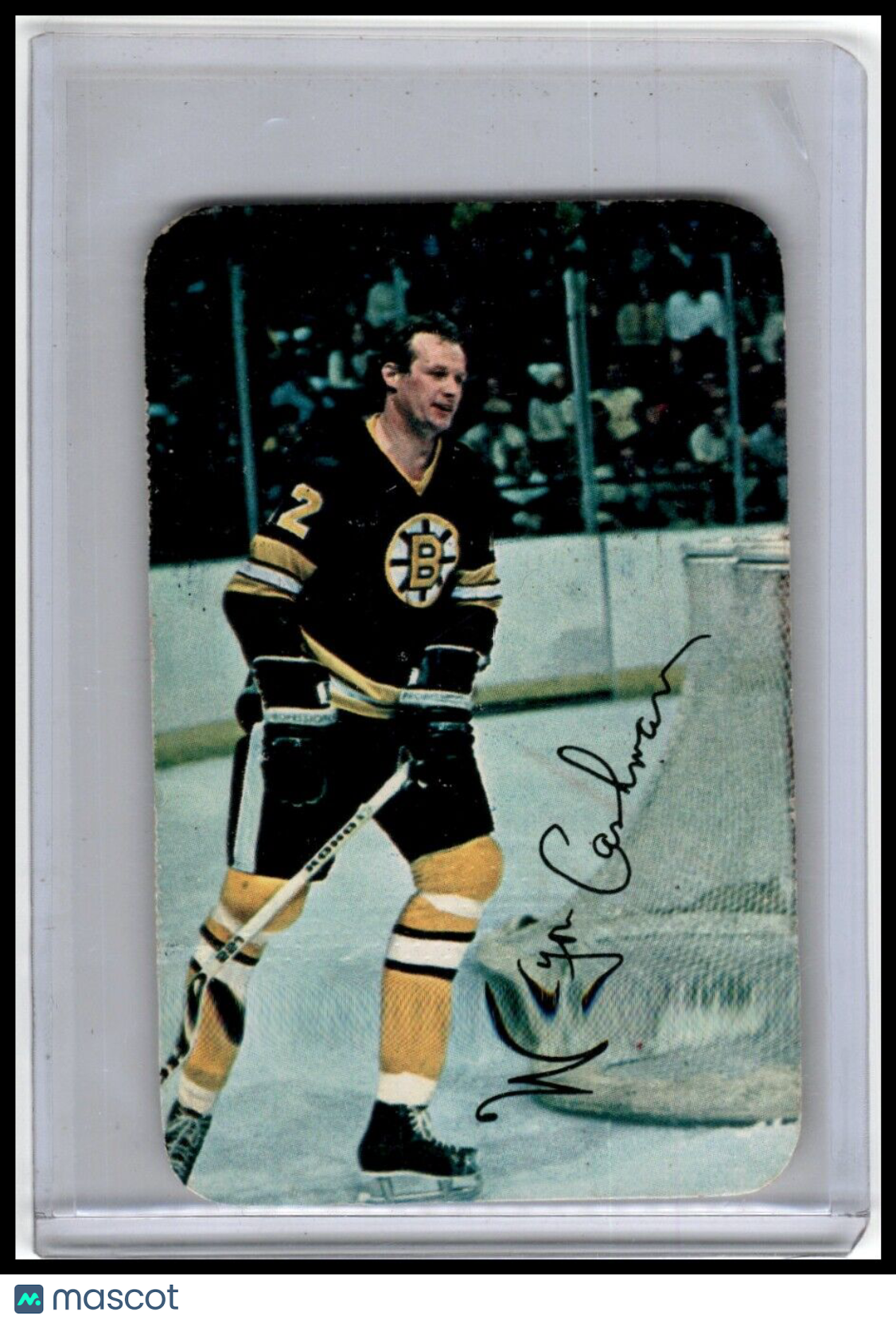 1977-78 O-Pee-Chee #1 Wayne Cashman Glossy Inserts (Square Corners)