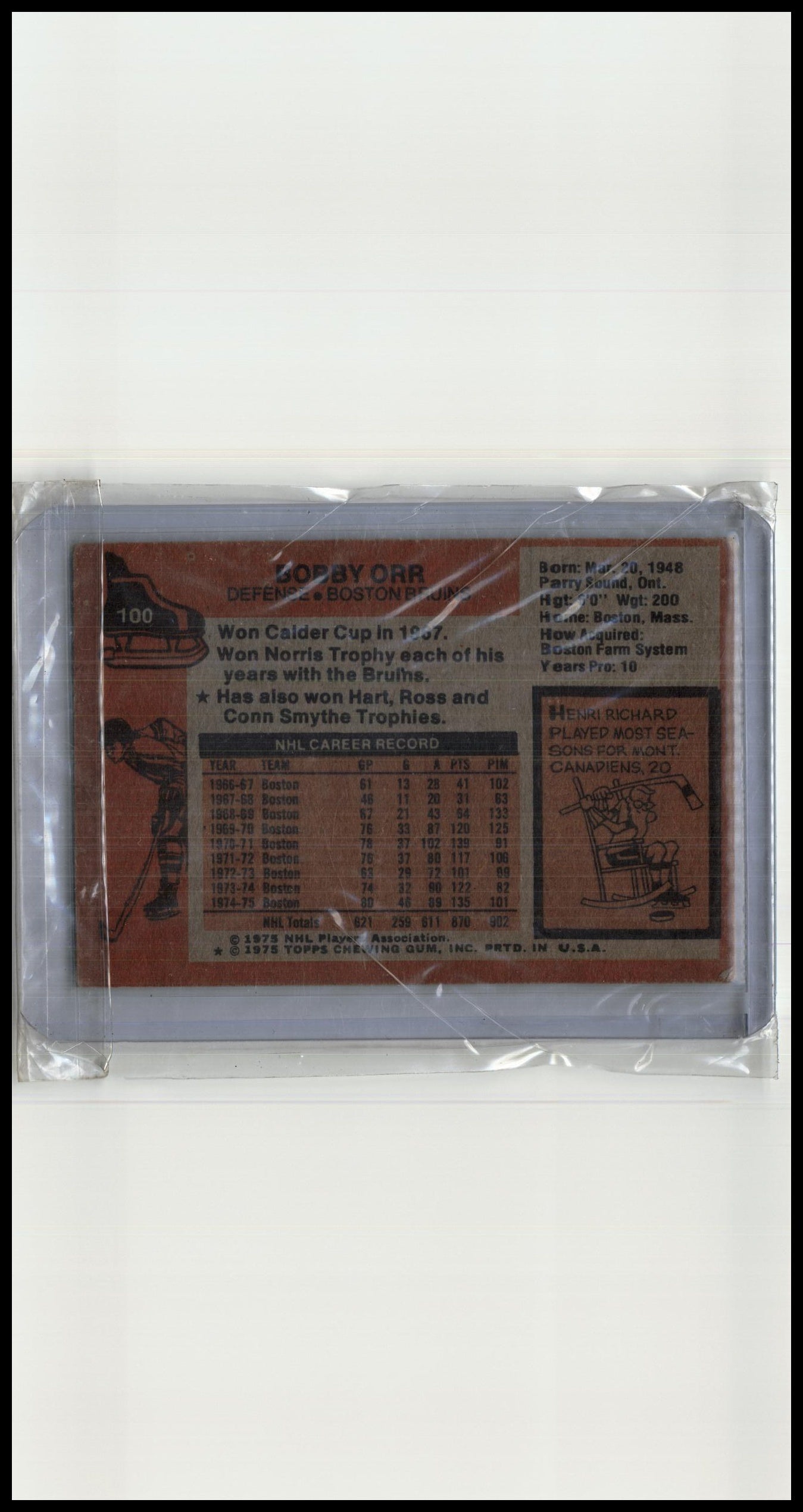 1975-76 Topps #100 Bobby Orr