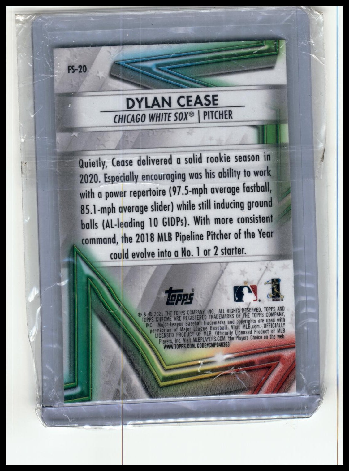 2021 Topps Chrome #FS-20 Dylan Cease Future Stars