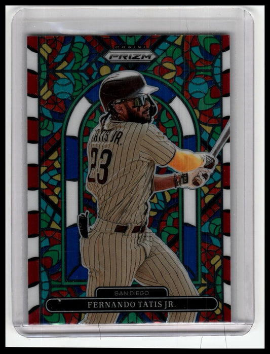 2022 Panini Prizm #SG-1 Fernando Tatis Jr. Stained Glass Red/White/Blue Prizm