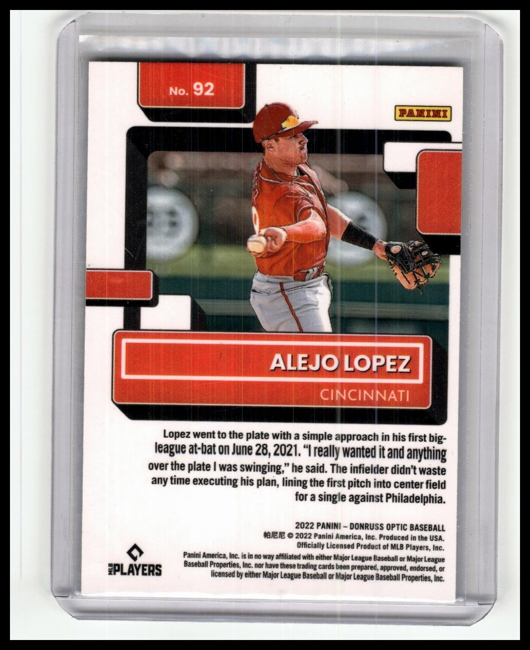 2022 Donruss Optic #92 Alejo Lopez