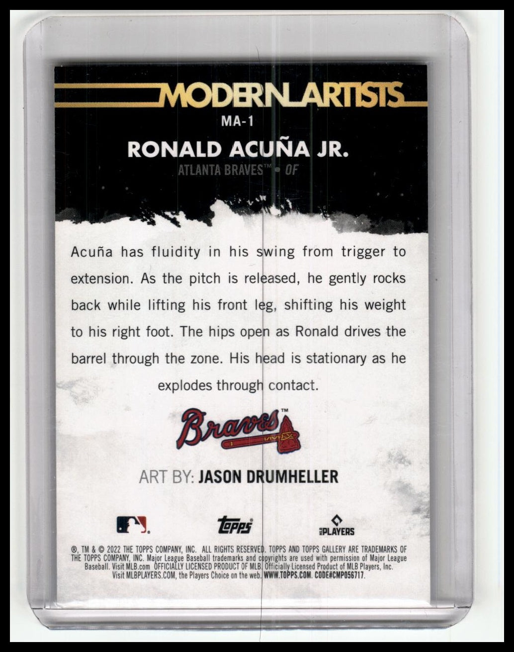 2022 Topps Gallery #MA-1 Ronald Acuña Jr. Modern Artists