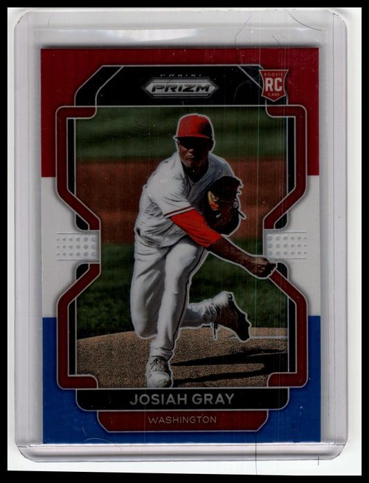 2022 Panini Prizm #84 Josiah Gray Purple Prizm