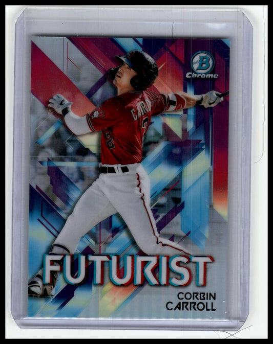 2021 Bowman #FUT-CC Corbin Carroll Futurist Gold Refractor #/50