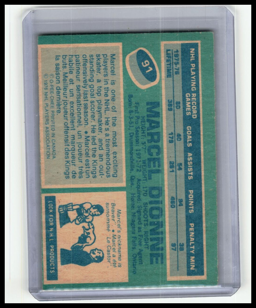1976-77 Topps #91 Marcel Dionne