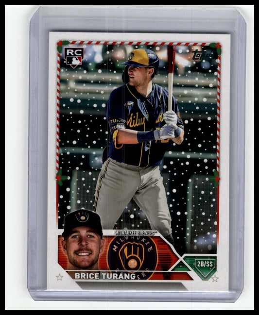 2023 Topps Holiday #H52 Brice Turang Metallic