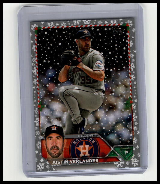 2023 Topps Holiday #H200 Justin Verlander Metallic