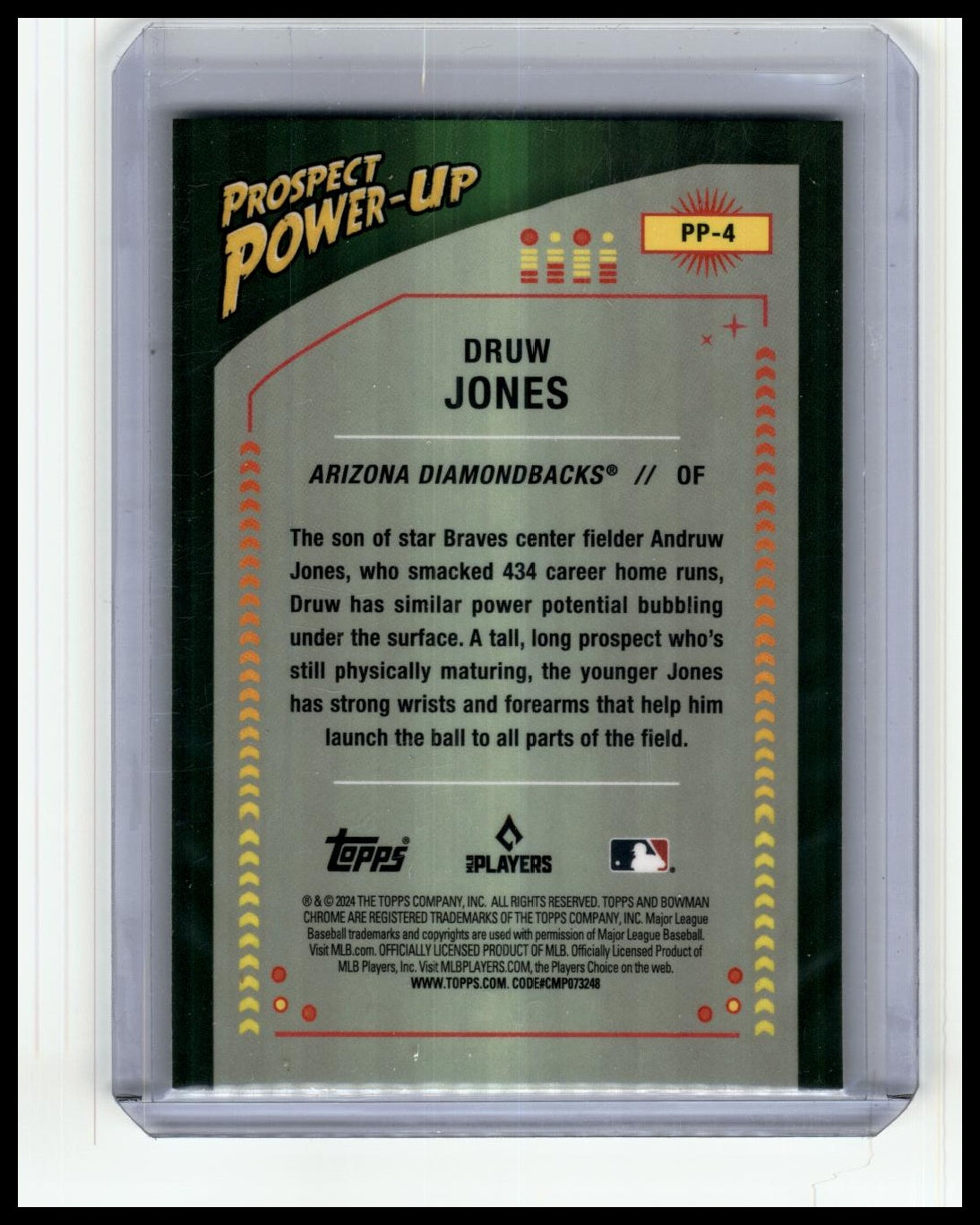 2024 Bowman #PP-4 Druw Jones Prospect Power-Up