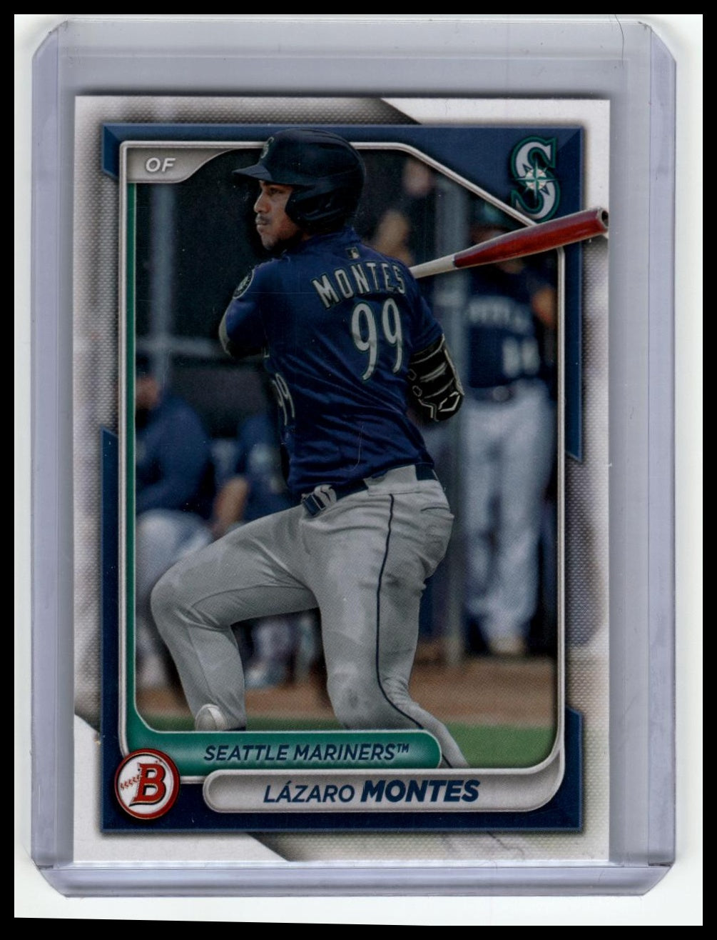 2024 Bowman #BP-110 Lazaro Montes Prospects Purple Pattern #/199