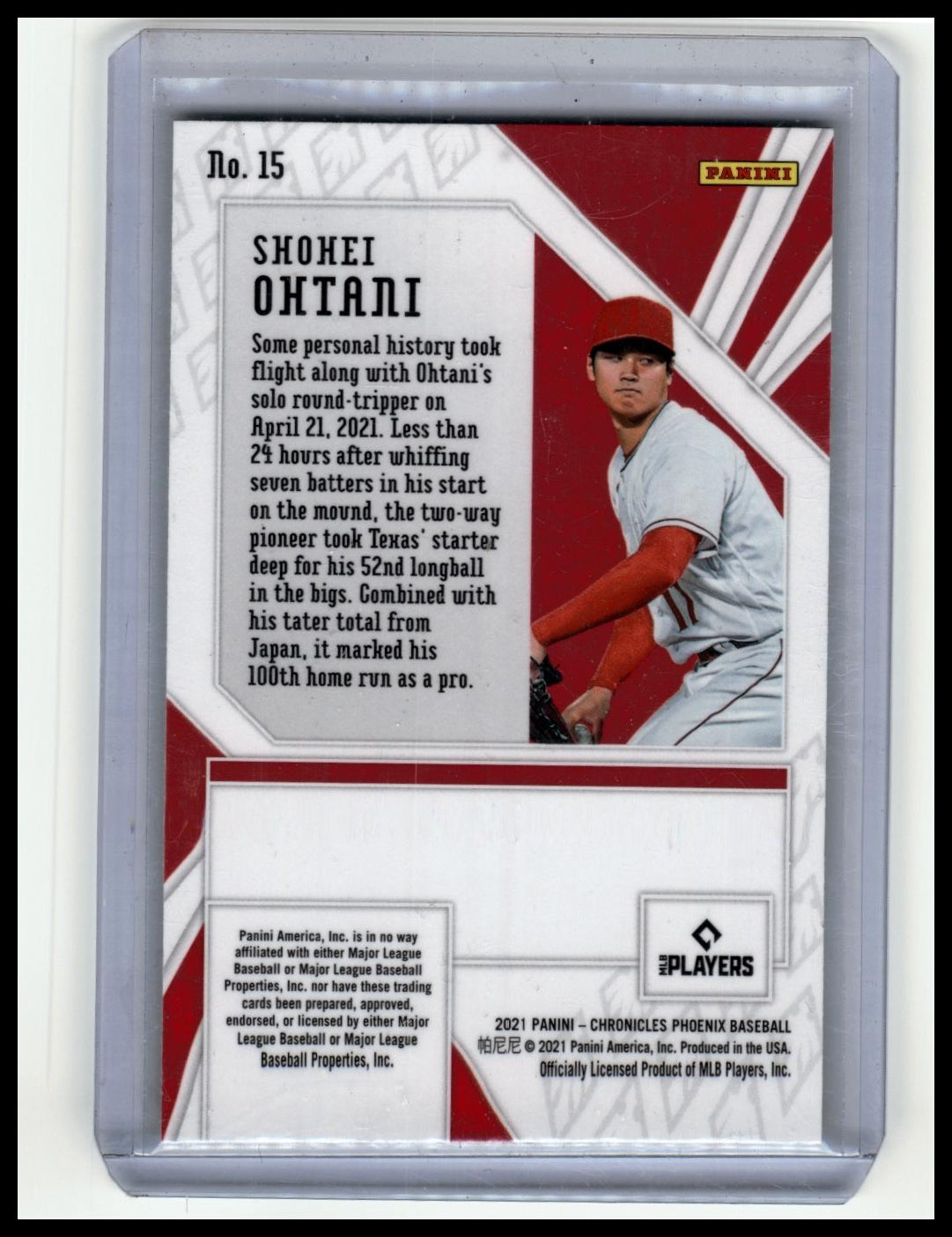 2021 Chronicles Phoenix #15 Shohei Ohtani