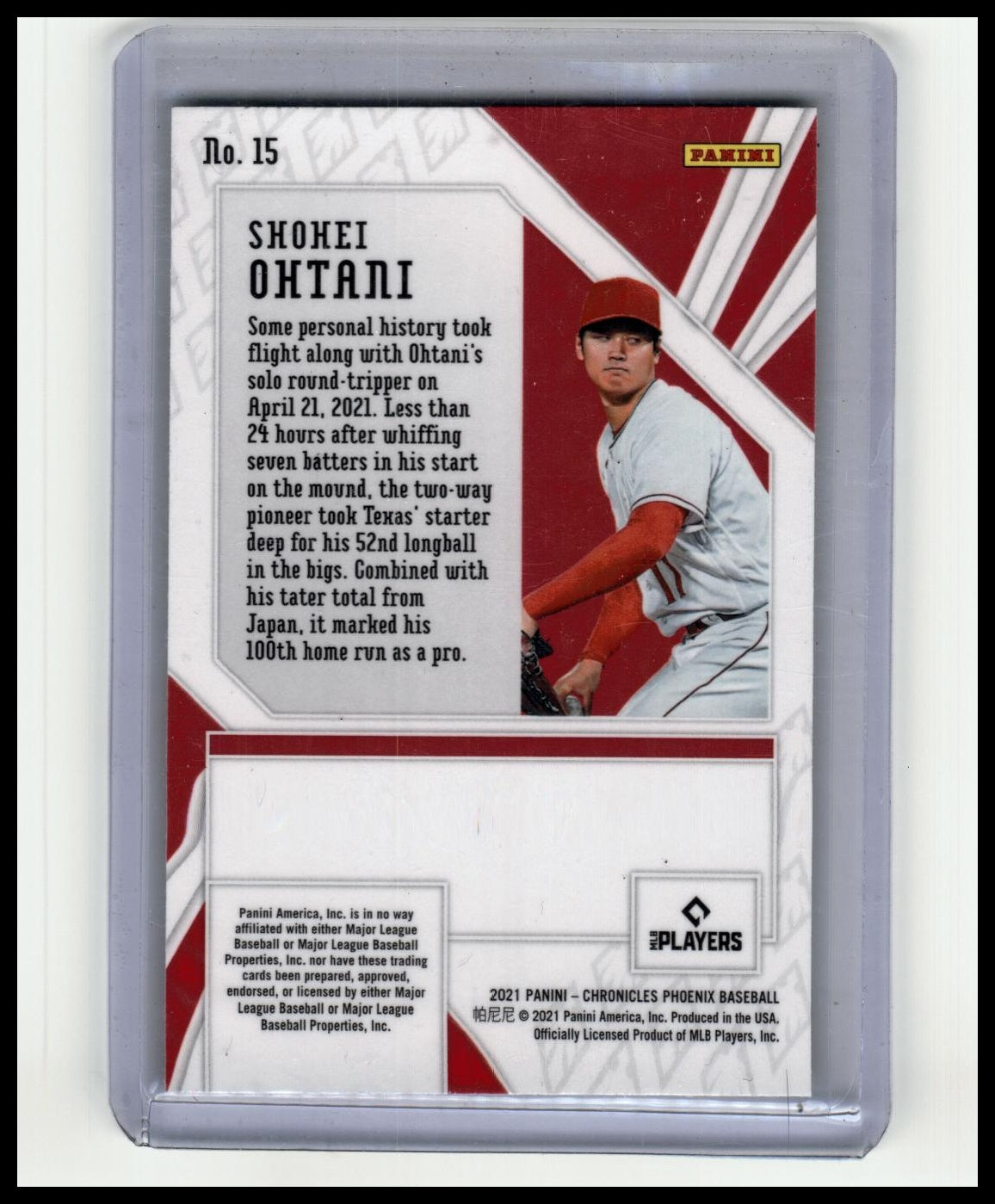 2021 Chronicles Phoenix #15 Shohei Ohtani Pink