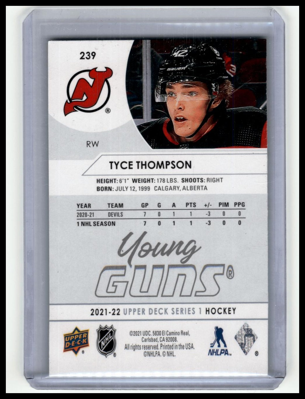 2021-22 Upper Deck #239 Tyce Thompson French