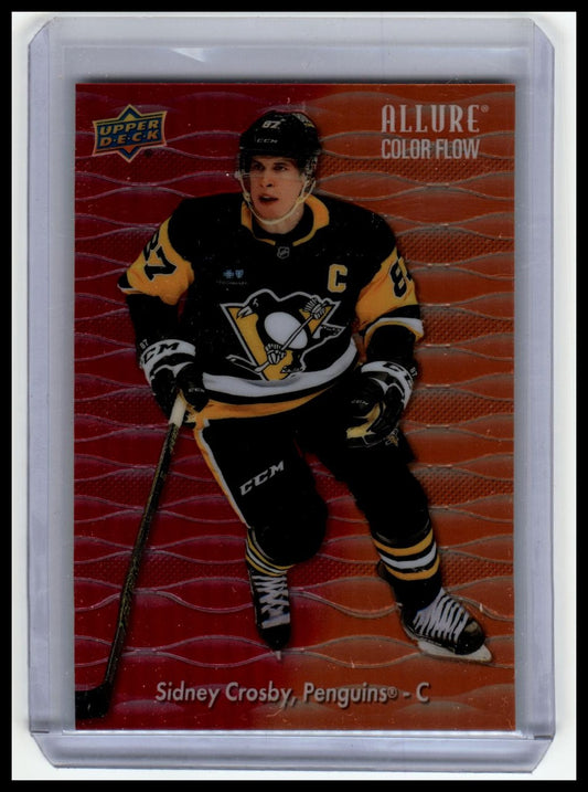 2023-24 Upper Deck Allure #CF-18 Sidney Crosby Color Flow - Red-Orange