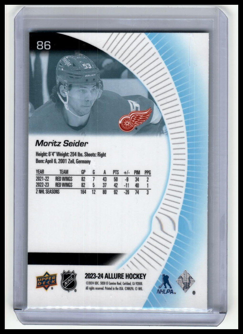 2023-24 Upper Deck Allure #86 Moritz Seider