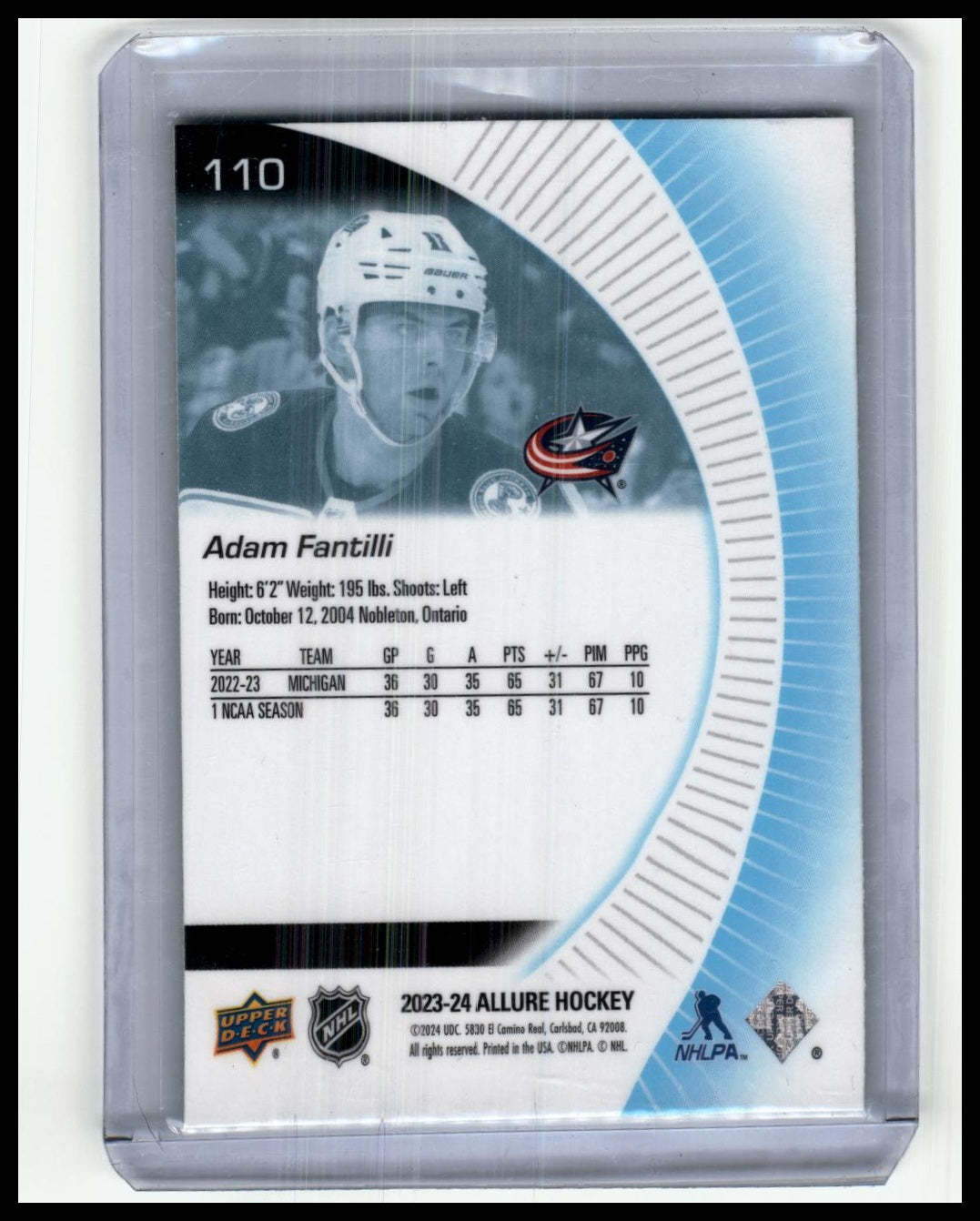 2023-24 Upper Deck Allure #110 Adam Fantilli