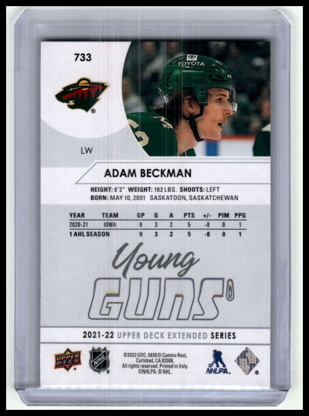 2021-22 Upper Deck #733 Adam Beckman