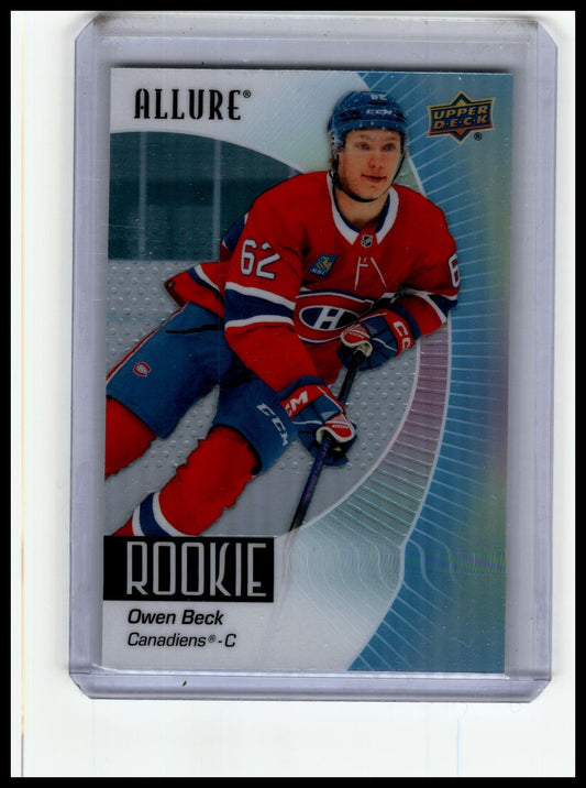 2023-24 Upper Deck Allure #148 Owen Beck Black Rainbow