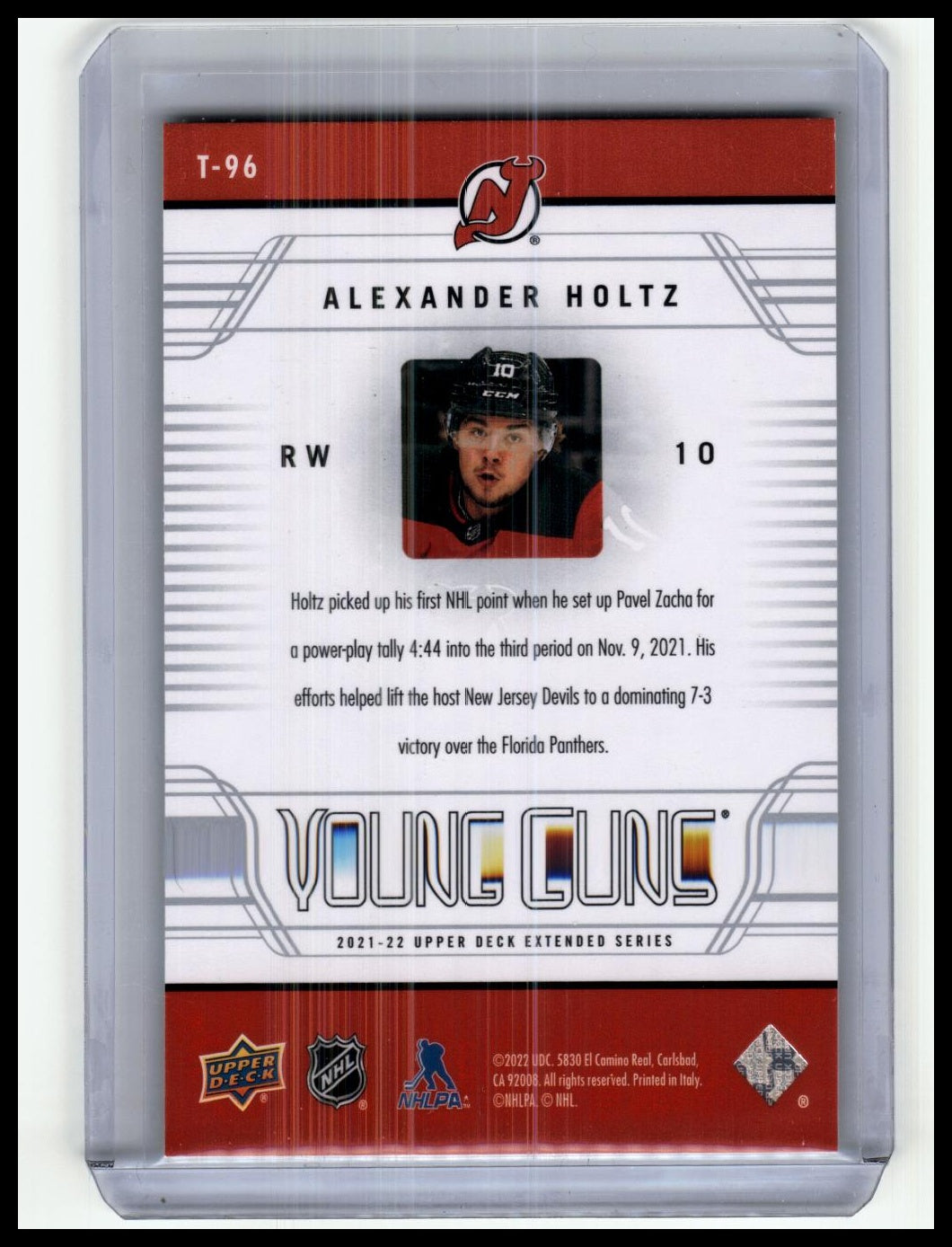 2021-22 Upper Deck #T-96 Alexander Holtz 2006-07 Upper Deck Retro