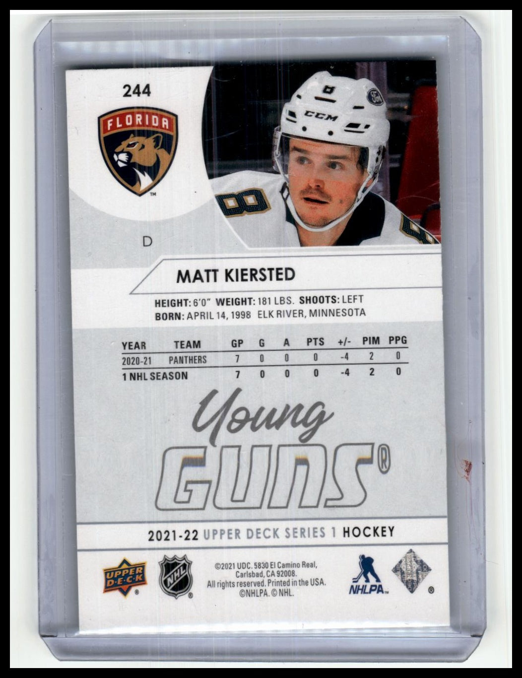 2021-22 Upper Deck #244 Matt Kiersted French