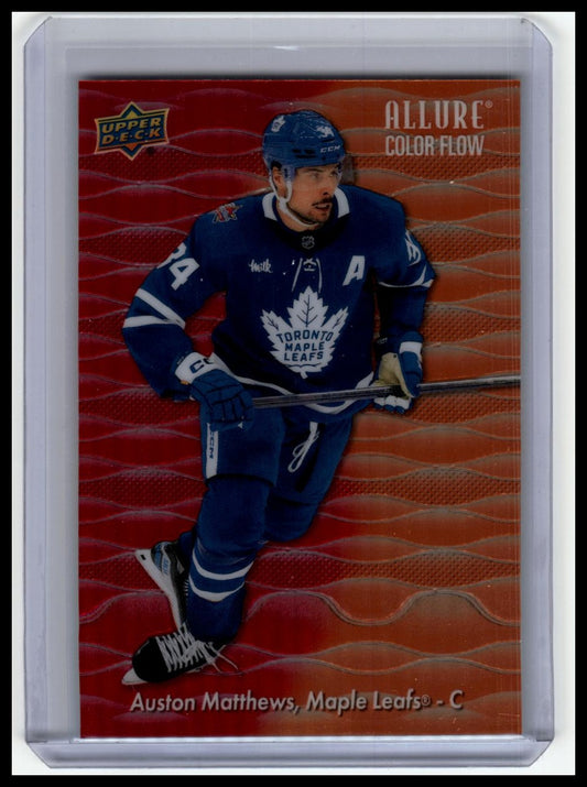 2023-24 Upper Deck Allure #CF-24 Auston Matthews Color Flow - Red-Orange