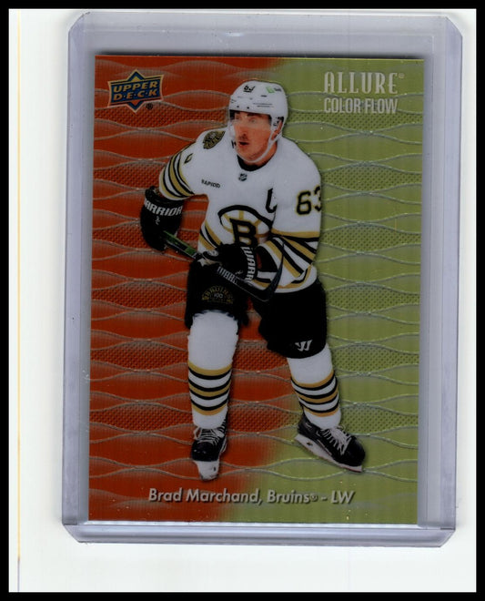 2023-24 Upper Deck Allure #CF-20 Brad Marchand Color Flow - Orange-Yellow