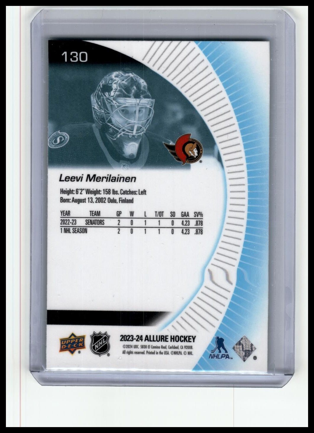 2023-24 Upper Deck Allure #130 Leevi Merilainen