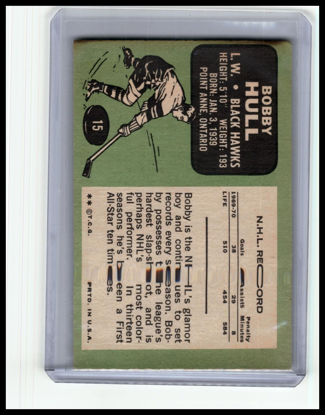 70 71 Topps Dennis Hull #15