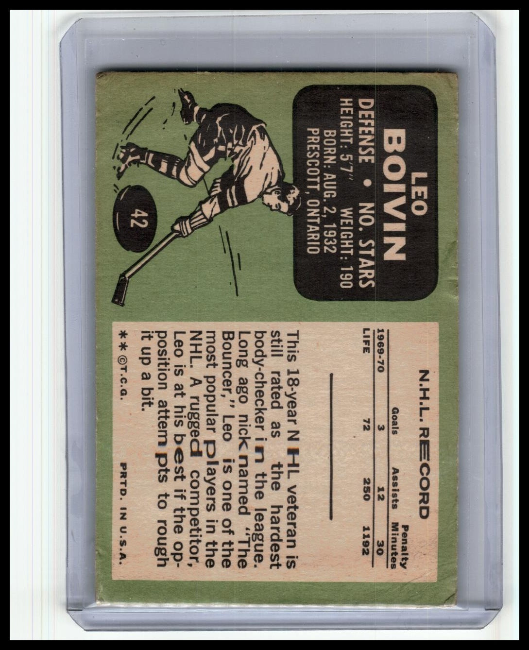 1970-71 Topps #42 Leo Boivin