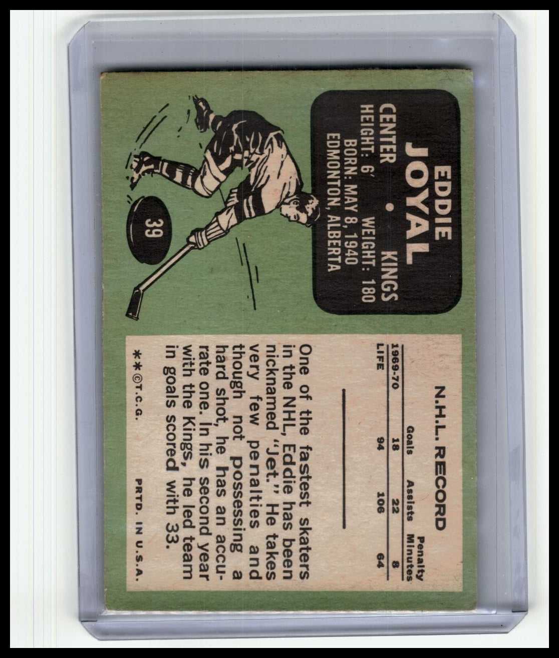 1970-71 Topps #39 Eddie Joyal