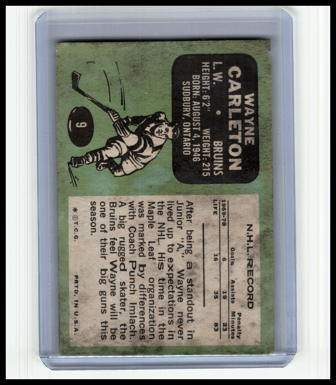 1970-71 Topps #9 Wayne Carleton