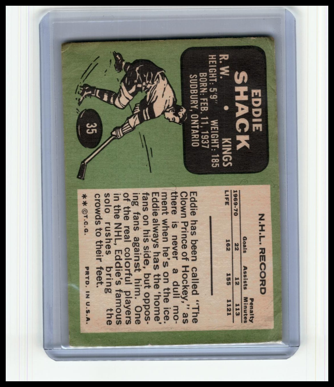 1970-71 Topps #35 Eddie Shack