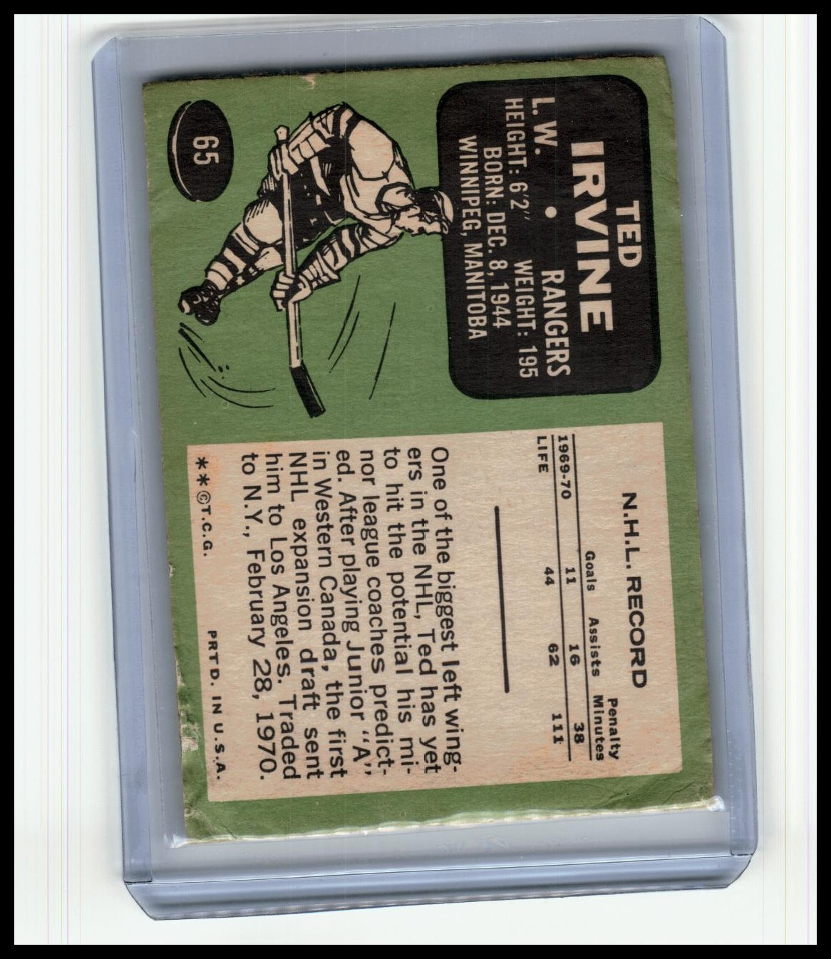 1970-71 Topps #65 Ted Irvine