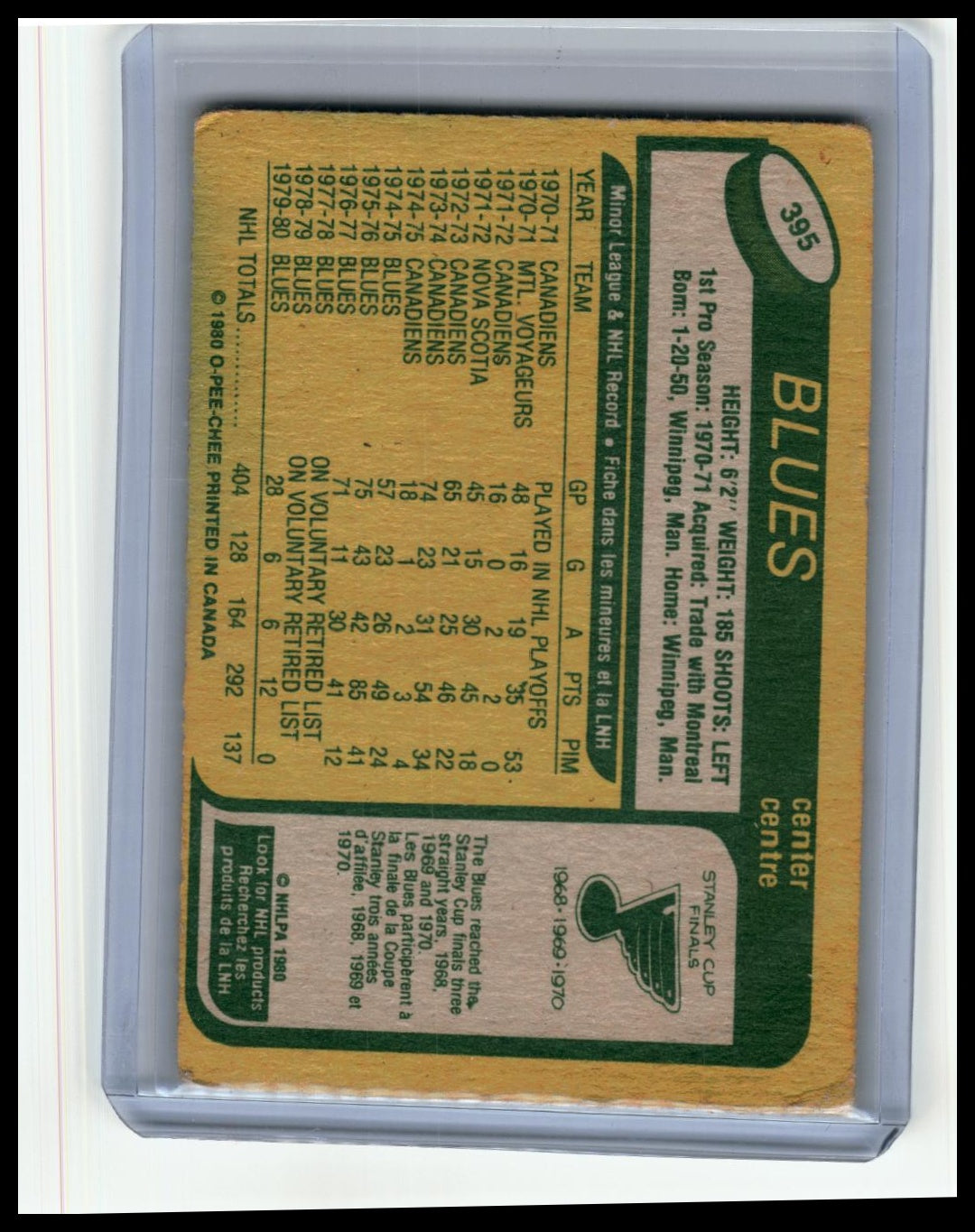 1980-81 O-Pee-Chee #395 Chuck Lefley