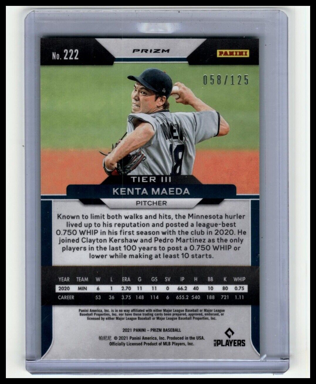 2021 Panini Prizm #222 Kenta Maeda Green Prizm