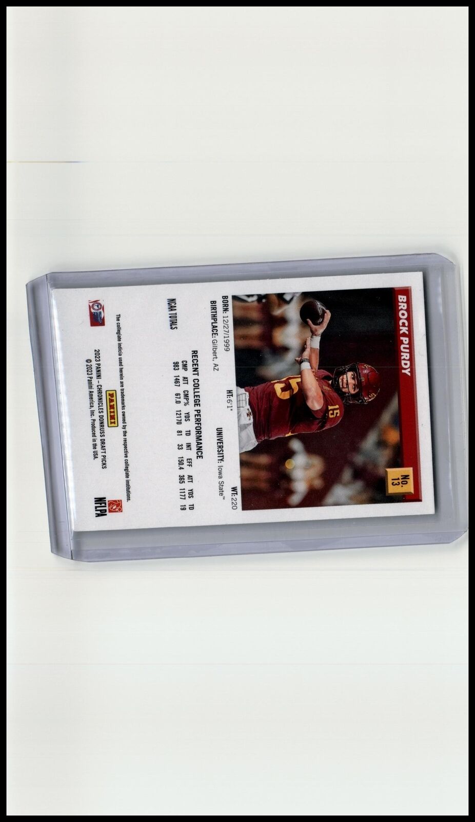 2023 Panini Chronicles Draft Picks #13 Brock Purdy Donruss Retro
