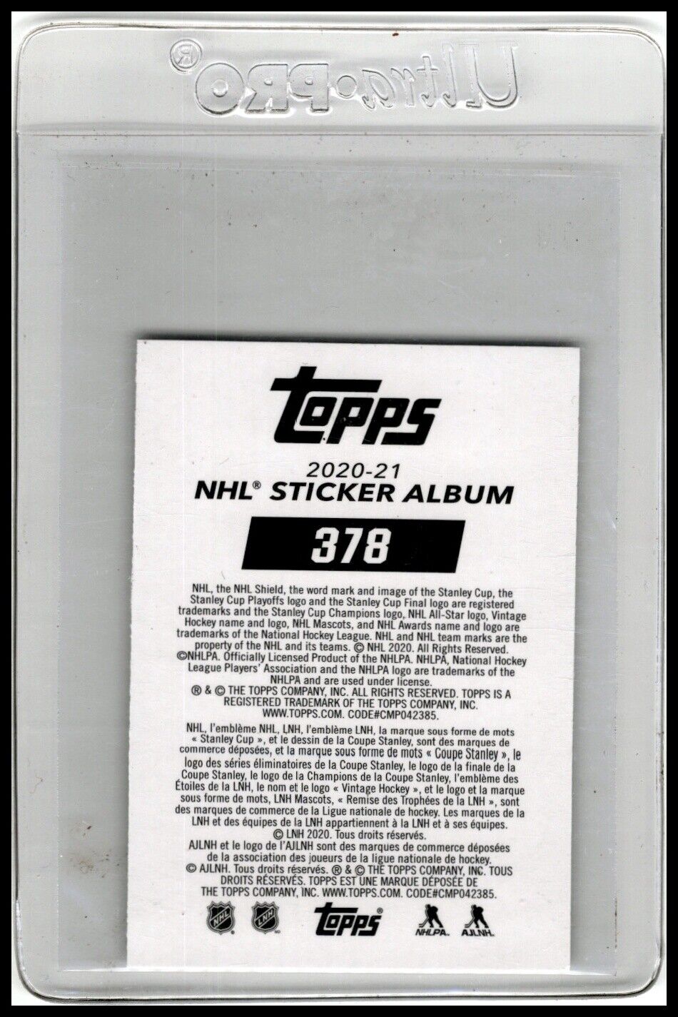 2020-21 SYDNEY CROSBY TOPPS STICKER