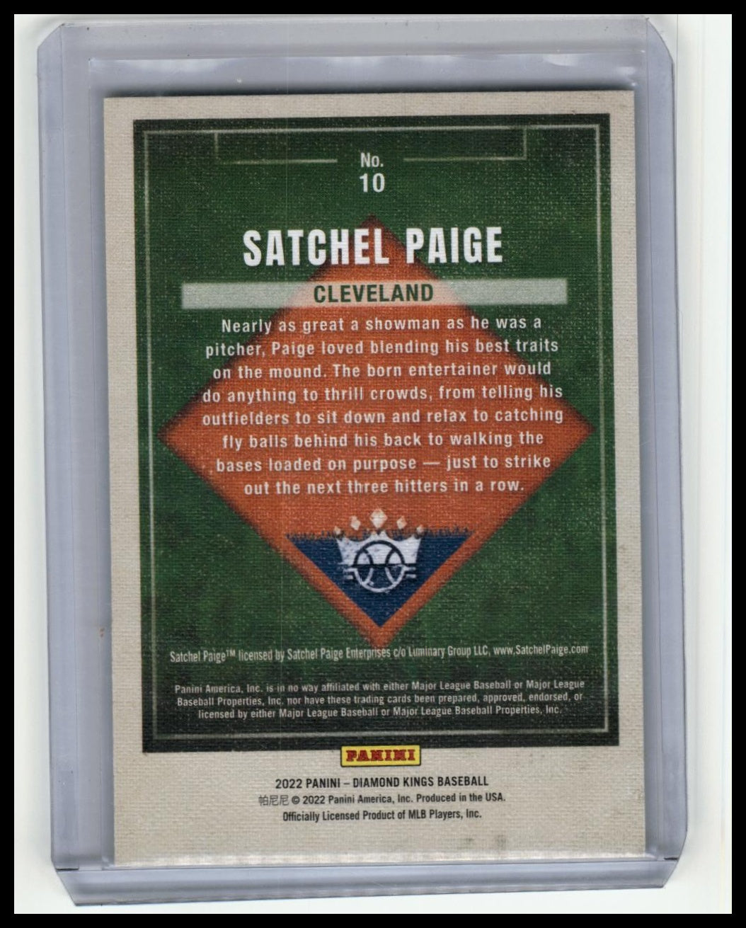 2022 Panini Diamond Kings #10 Satchel Paige