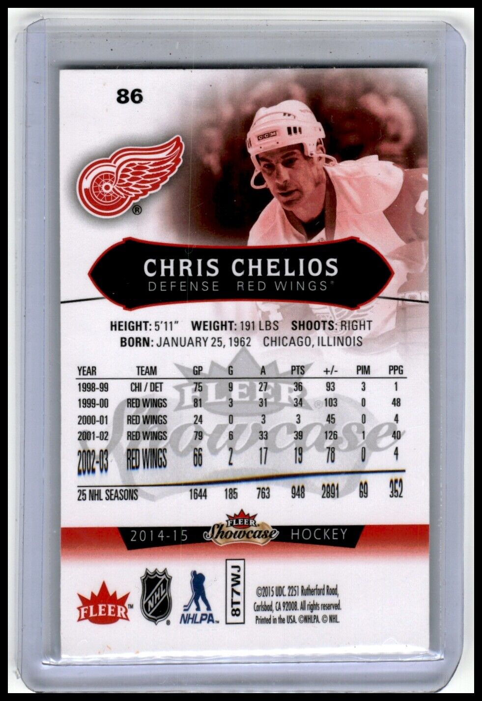 2014-15 Fleer Showcase #86 Chris Chelios