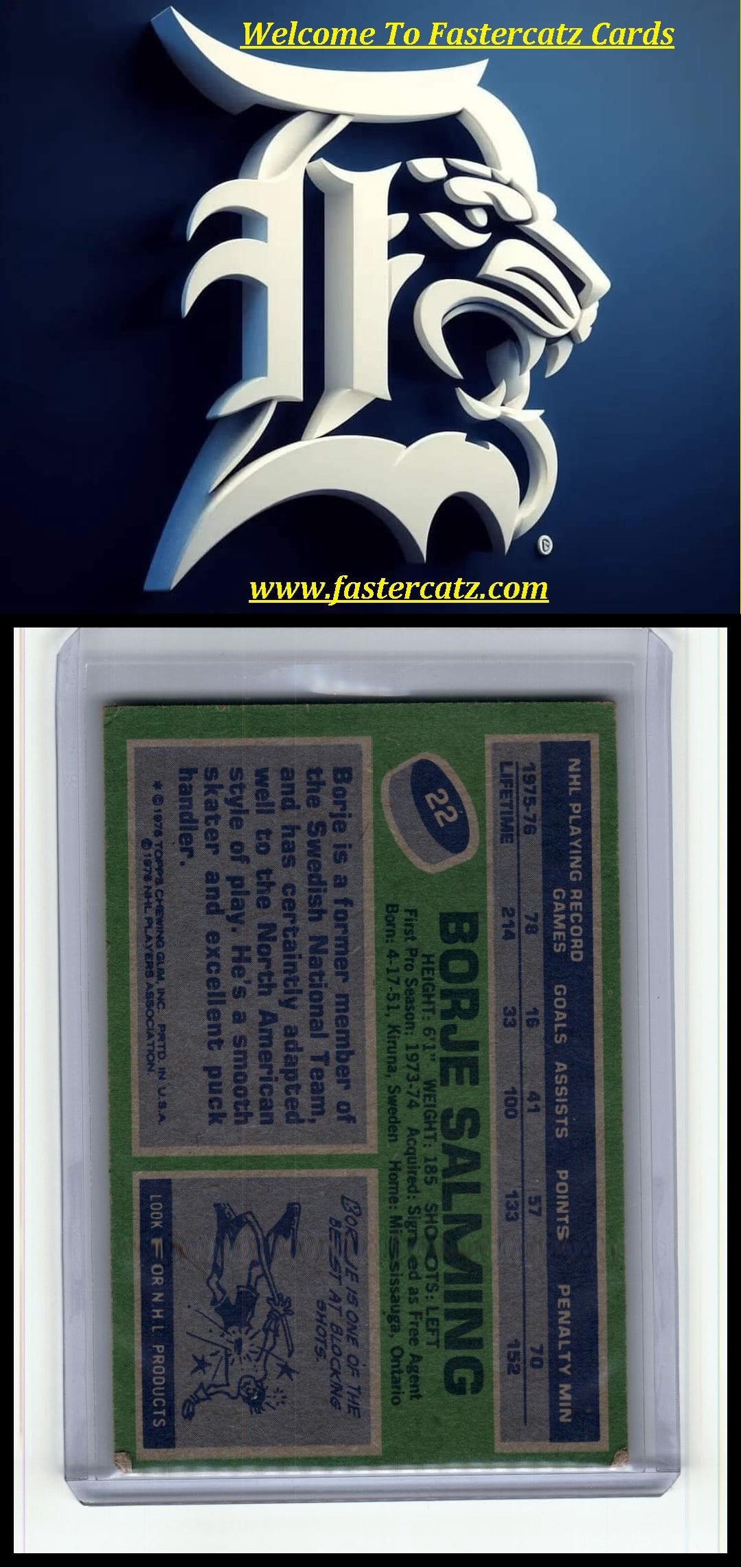 1976-77 Topps #22 Borje Salming
