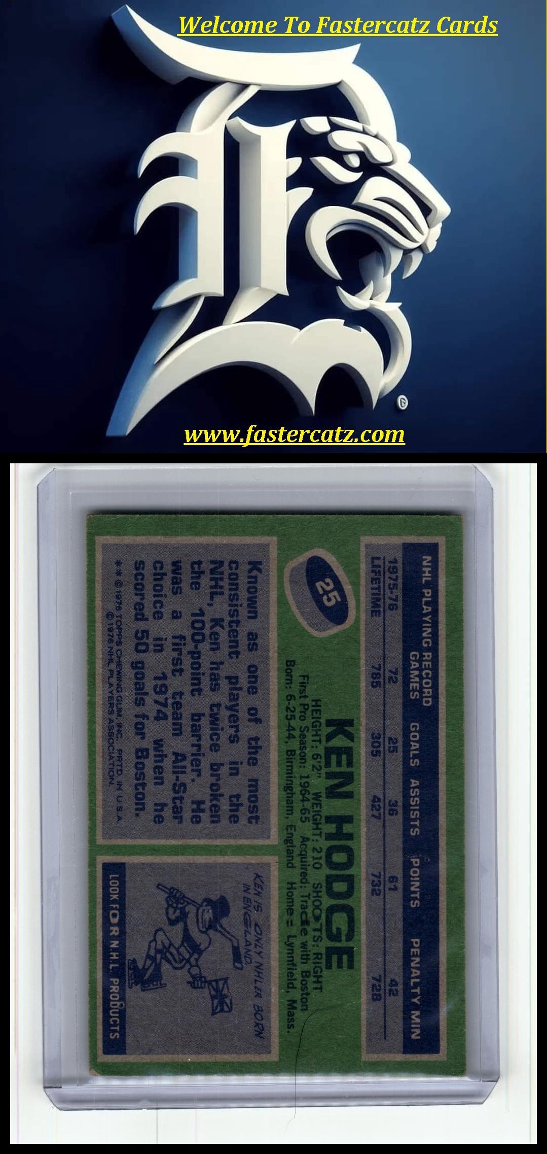 1976-77 Topps #25 Ken Hodge