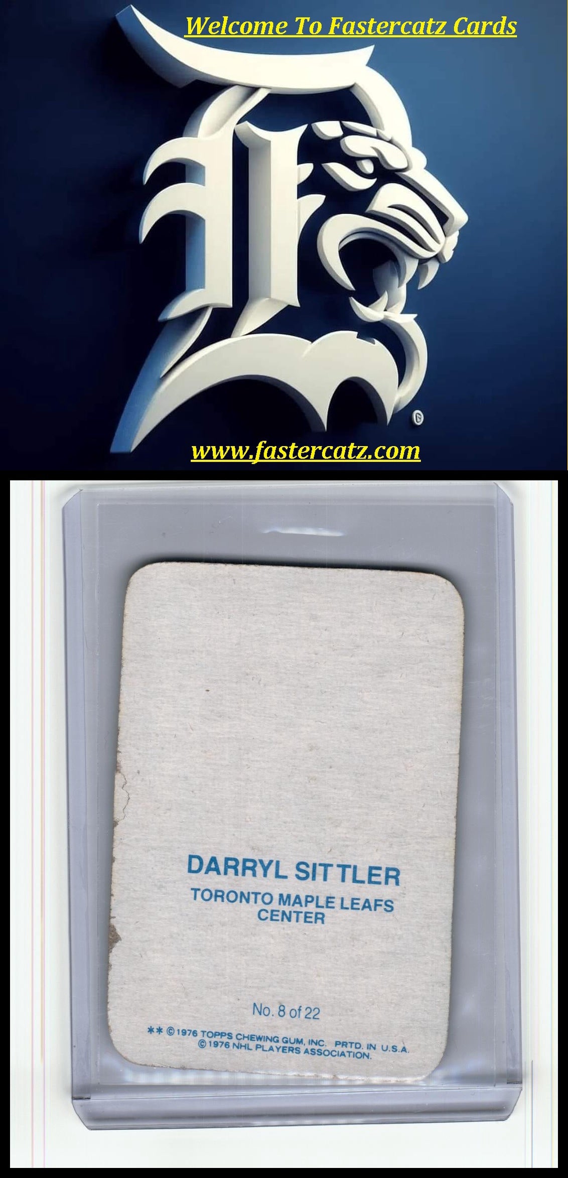 1976-77 Topps #8 Darryl Sittler Glossy Inserts