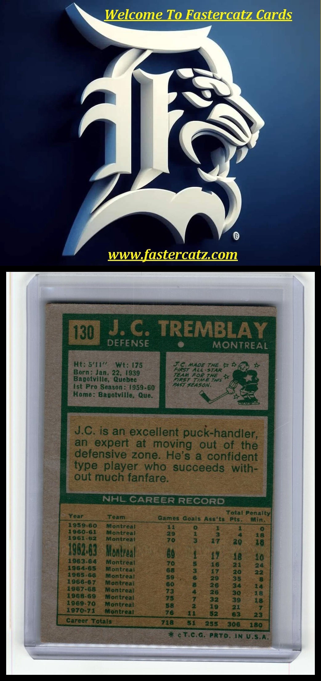 1971-72 Topps #130 J.C. Tremblay