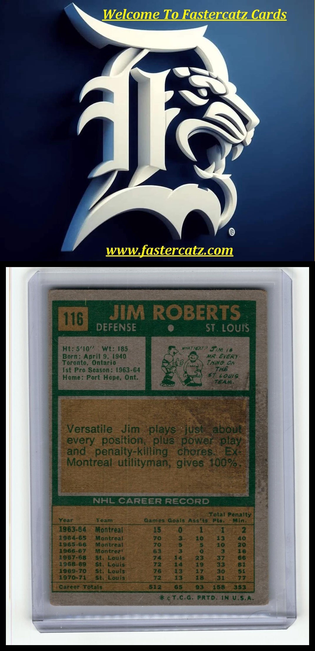 1971-72 Topps #116 Jim Roberts