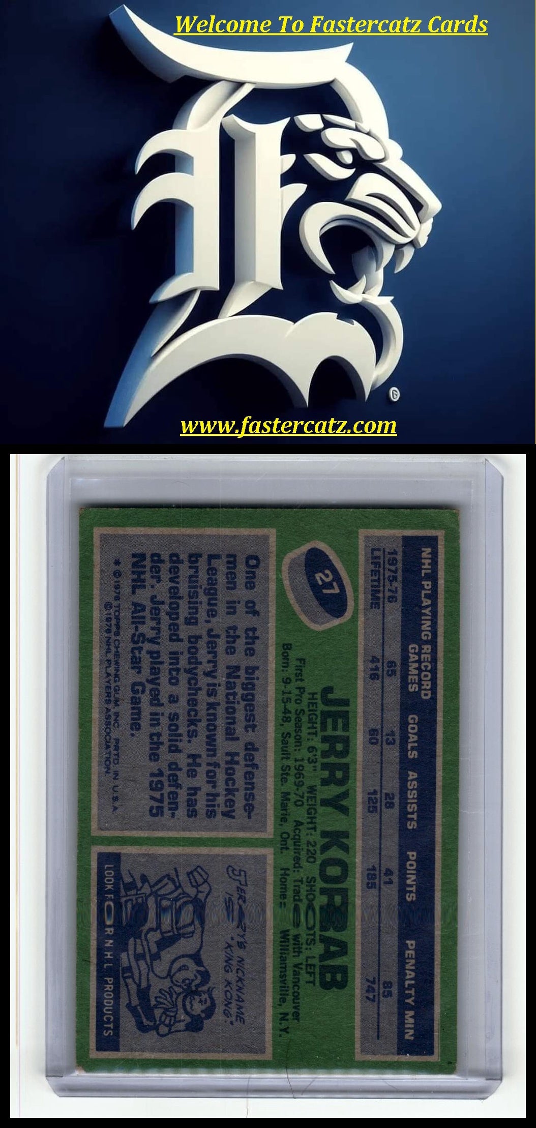 1976-77 Topps #27 Jerry Korab