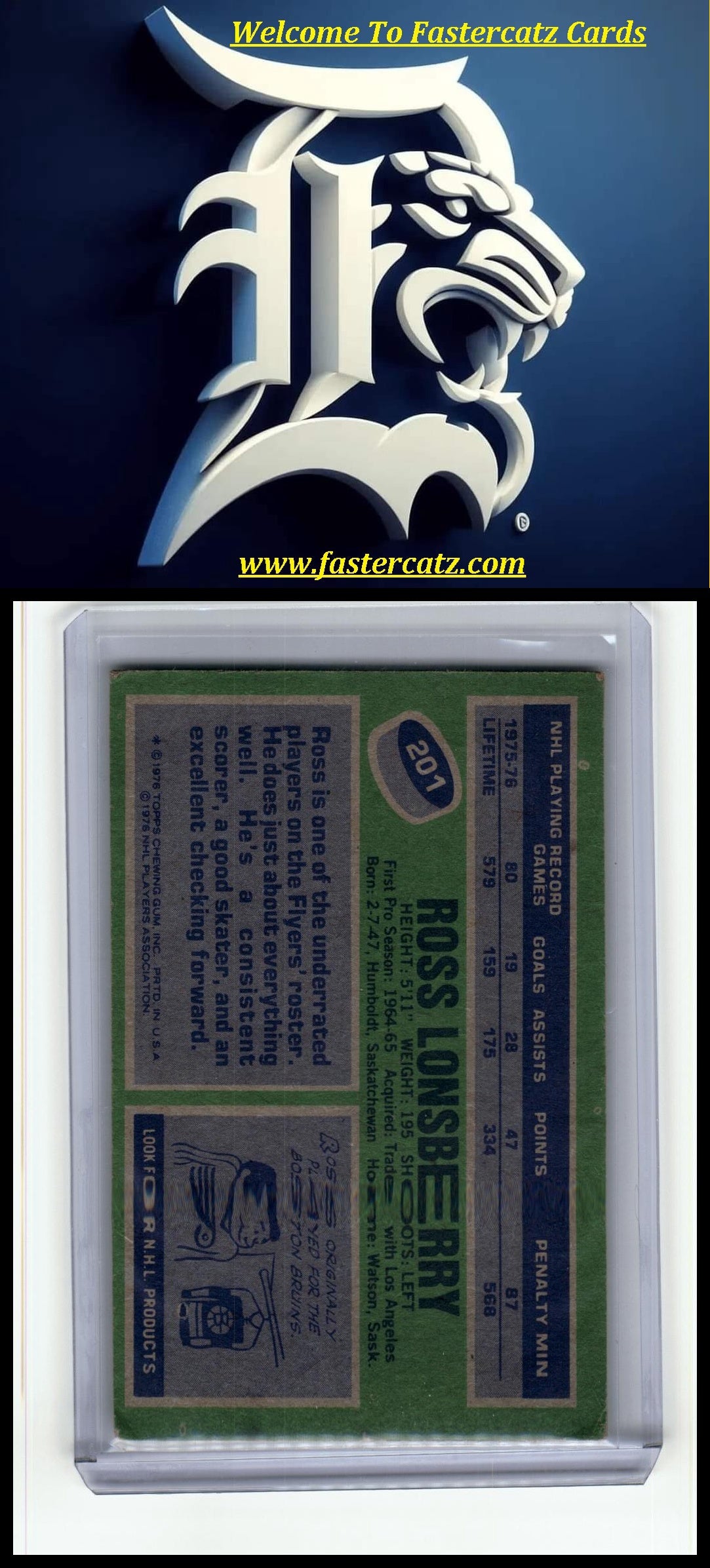 1976-77 Topps #201 Ross Lonsberry