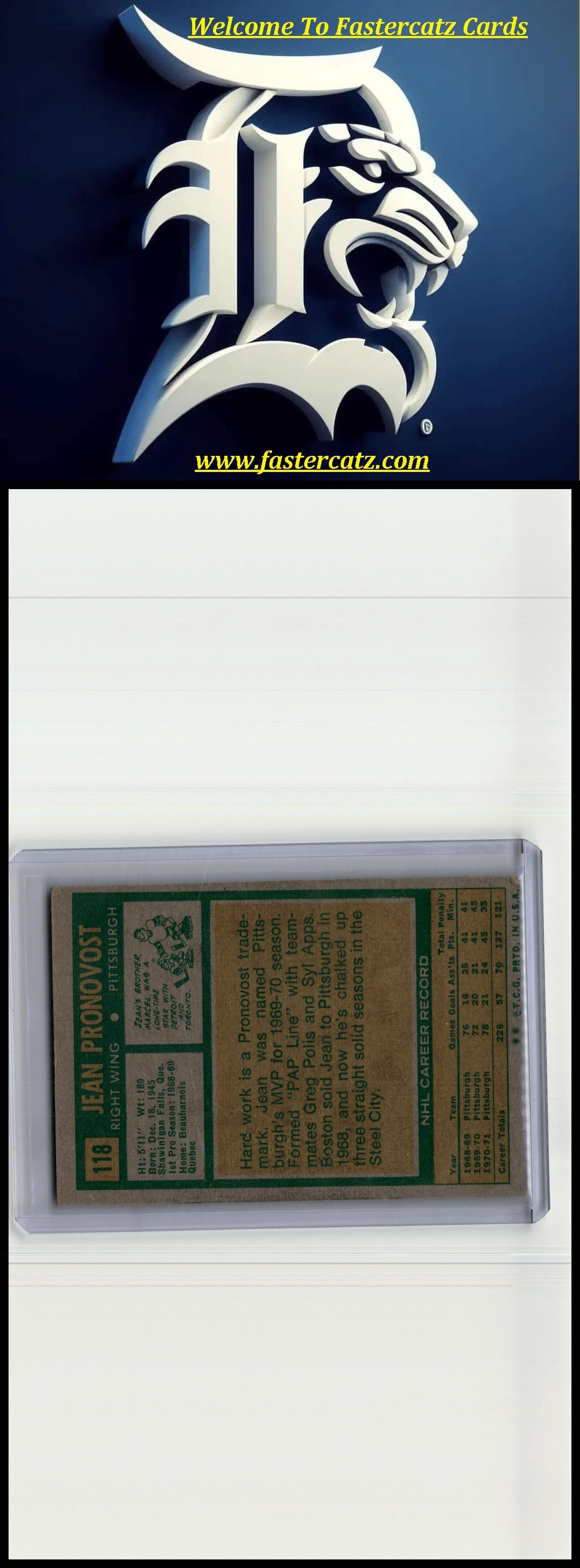 1971-72 Topps #118 Jean Pronovost