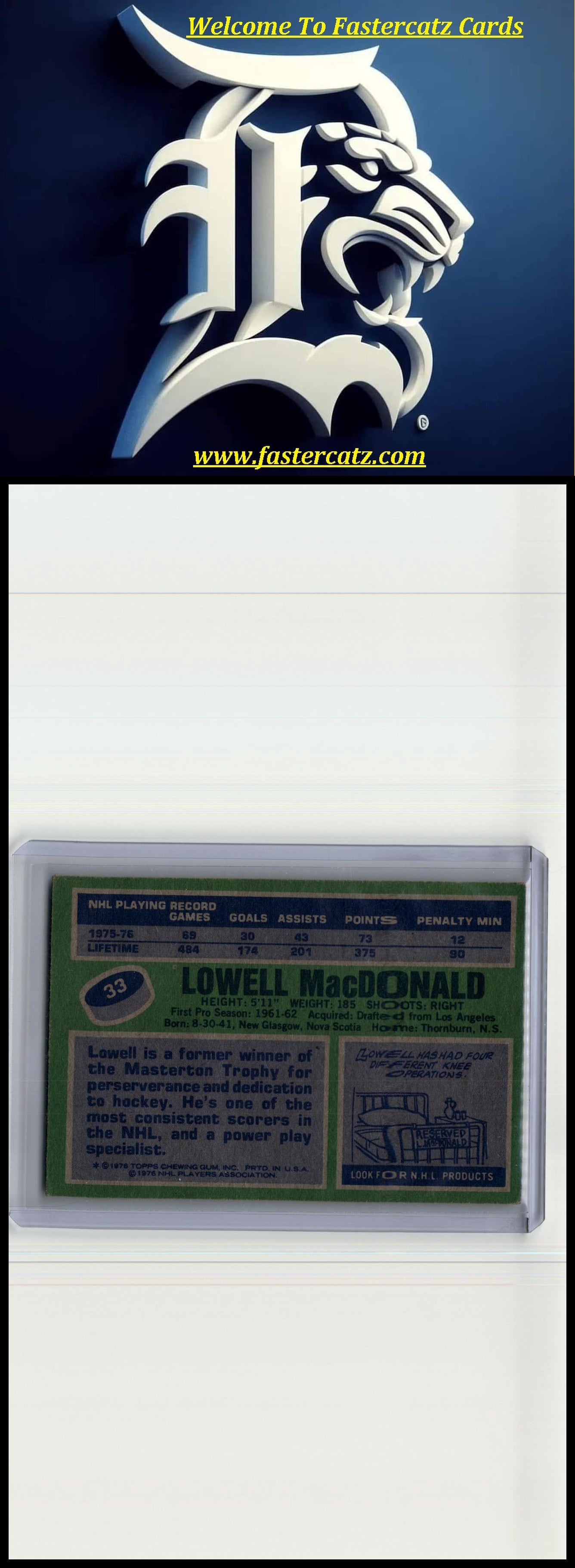 1976-77 Topps #33 Lowell MacDonald